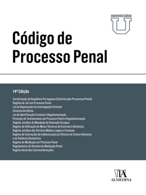 cover image of Código de Processo Penal--Ed. Univ.--14ª Edição